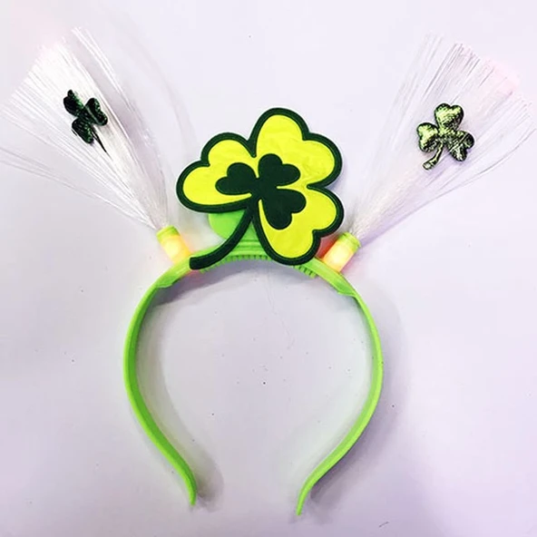 Led Işıklı Yanar Söner Yeşil Renk Oktoberfest Partisi Tacı 25x13 cm ürün görseli 1