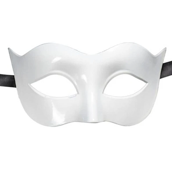 Beyaz Renk Masquerade Kostüm Partisi Venedik Balo Maskesi ürün görseli 1