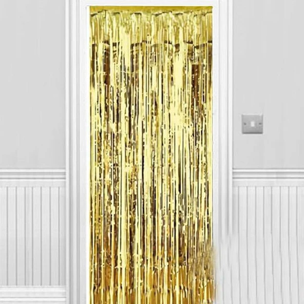 Işıltılı Duvar ve Kapı Perdesi Gold 90x200 cm ürün görseli 1