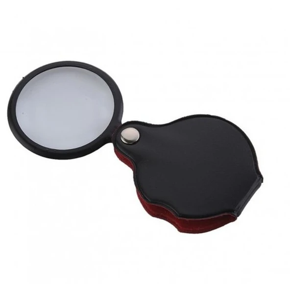 5X-50Mm-Mini Büyüteç Cepte Taşınan Optik Lens Katlanabilir Deri Kaplama Xx1051 ürün görseli 1