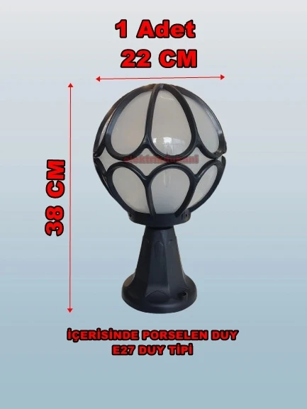 ZERPA Meridyen Set Üstü Armatür Siyah E-27 - Resim 3