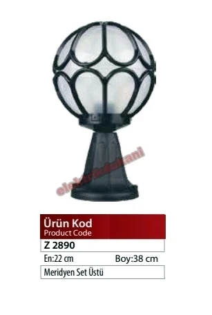ZERPA Meridyen Set Üstü Armatür Siyah E-27 - Resim 2