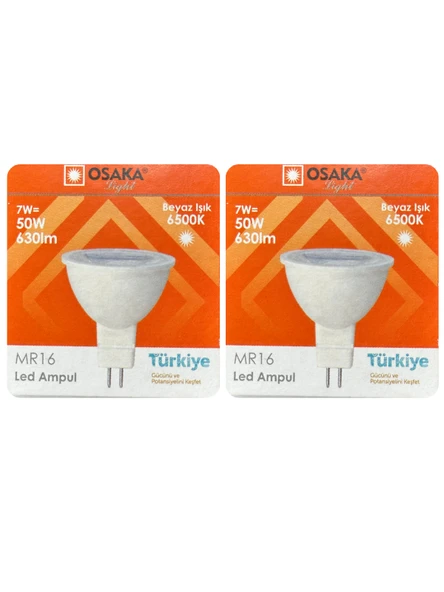 (2 Adet) Osaka 7W (50W) Beyaz Işık (6500K) G4 Duylu (İğne Bacak) Led Çanak Ampul ürün görseli 1