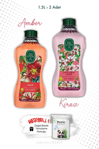 Japon Kiraz Çiçeği ve Amber Sıvı Sabun 1.5L  Eyüp Sabri Tuncer ve ROSIE ürün görseli 1