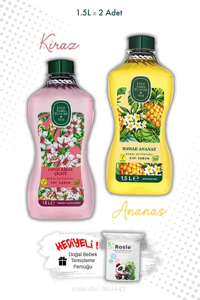 Hawaii Ananas ve Japon Kiraz Çiçeği Sabun 1.5L  Eyüp Sabri Tuncer ve ROSIE ürün görseli 1