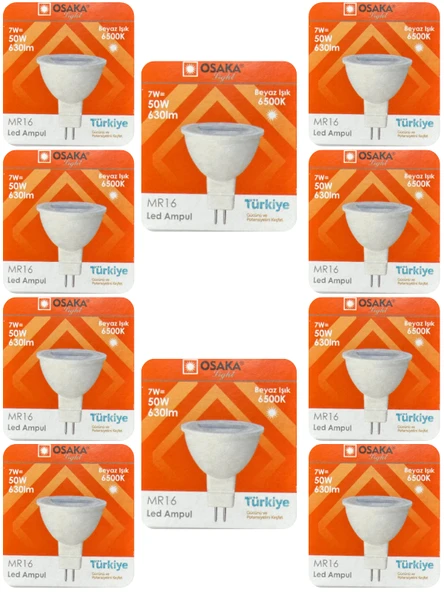 (10 Adet) Osaka 7W (50W) Beyaz Işık (6500K) G4 Duylu (İğne Bacak) Led Çanak Ampul ürün görseli 1
