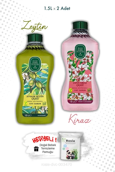 Ayvalık Zeytin Çiçeği ve Japon Kiraz Çiçeği Sabun 1.5L ve ROSIE ürün görseli 1