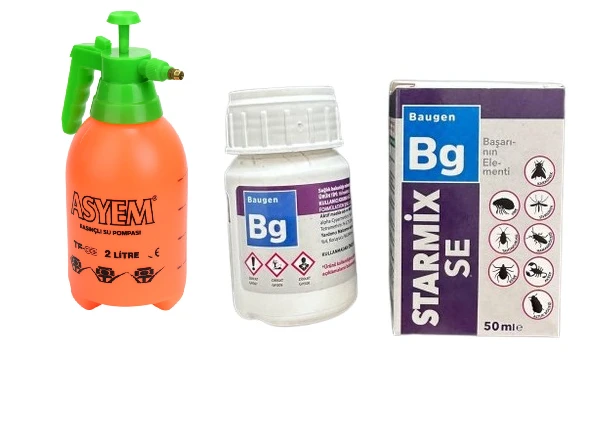 Asyem Pompa 2 lt +  Starmix 50 ml (Hamam Böçeği ,Tahta kurusu ,Pire, Haşere ve kene Öldürücü) ürün görseli 1