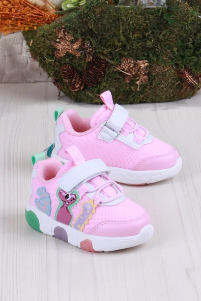 Vicco 346.P25Y.160 Pembe Number Işıklı Kız Çocuk Ayakkabı ürün görseli 1