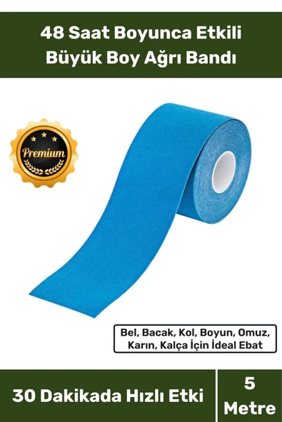 Kas Eklem Bel Bacak Kol Boyun Sırt Omuz Karın Kalça Ağrı IsıI Bandı Yüksek Kalite 5cm x 5m ürün görseli 1