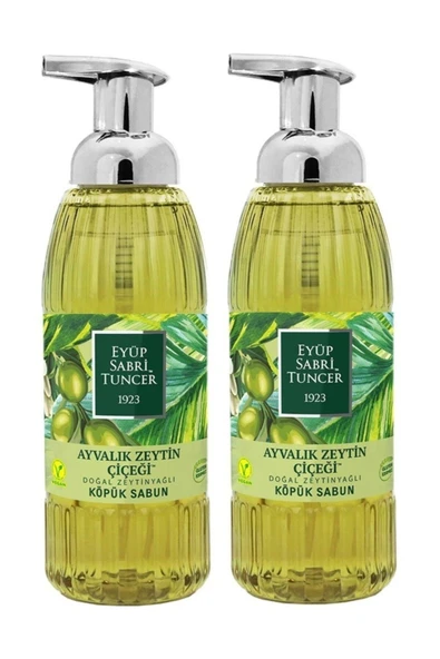 2 Adet Ayvalık Zeytin Çiçeği Doğal Zeytinyağlı Köpük Sabun 500 Ml ürün görseli 1