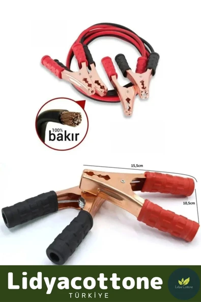 Akü Takviye Kablosu %100 Bakır Kalın Kablo 1200 Amper Kalın Kablo Ve Hızlı Şarj ürün görseli 1
