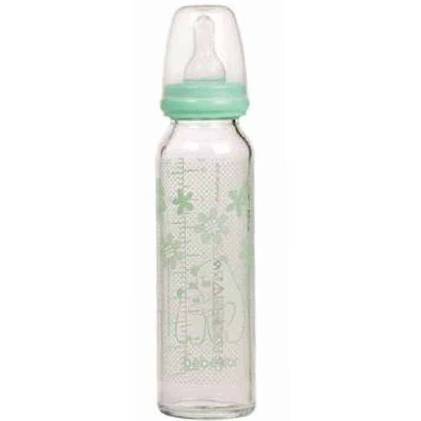 Bebedor Isıya Dayanıklı Cam Biberon 250 ml Yeşil ürün görseli 1