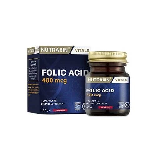 Nutraxin Folic Acid 400 mcg 100 Tablet ürün görseli 1