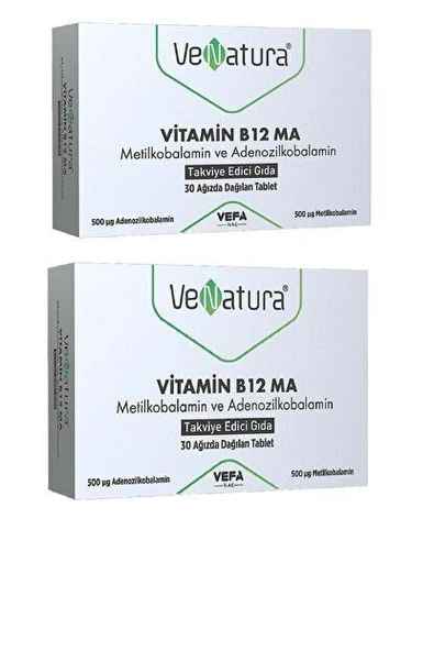 Venatura Vitamin B12 Ma Metilkobalamin ve Adenozilkobalamin Takviye Edici Gıda 2 Adet ürün görseli 1