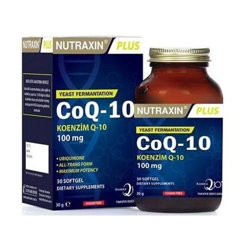 Nutraxin CoQ-10 ( Koenzim Q-10 ) 30 Kapsül ürün görseli 1