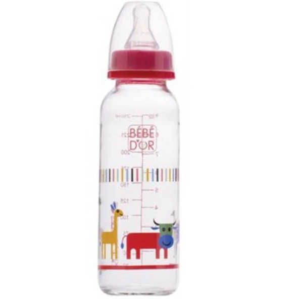 Bebedor Cam Biberon SL 250 ml Kırmızı ürün görseli 1