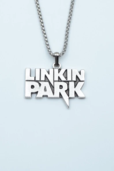 Linkin Park Gümüş Kaplama Örme Zincir Kolye ürün görseli 1