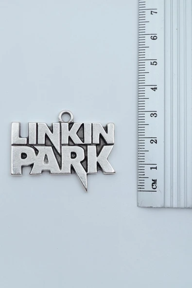 Linkin Park Gümüş Kaplama Örme Zincir Kolye - Resim 3