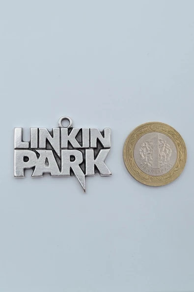 Linkin Park Gümüş Kaplama Örme Zincir Kolye - Resim 4