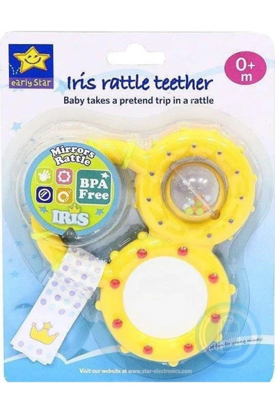 EARLY STAR IRIS RATTLE TEETHER ürün görseli 1