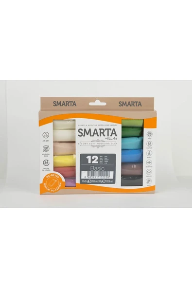Smarta 12'li Hava Ile Kuruyan Modelleme Seti (25G X 12 ADET) ürün görseli 1