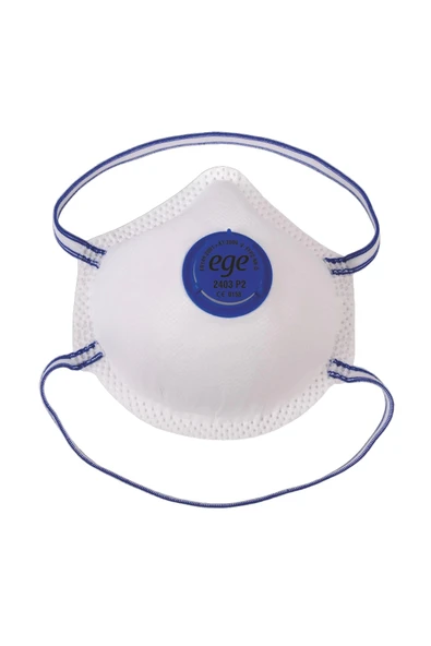 Ege FFP2 2403 Kubbe Ventilli Tam Yüz Koruyucu Maske ürün görseli 1