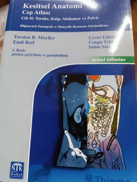 Kesitsel Anatomi Cep Atlası: Cilt 2 : Toraks, Kalp, Abdomen ve Pelvis T.B. MOELLER- E. REIF ürün görseli 1