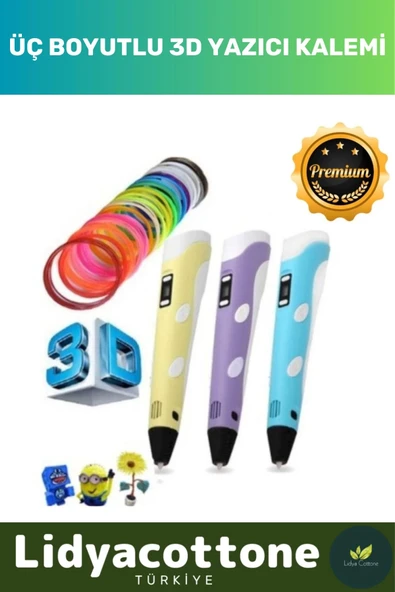 3d Pen Üç Boyutlu Yazıcı Kalem Printer Özel Üretim Bükülebilir ABS Plastik 3D Çocuk Renkli Filament ürün görseli 1
