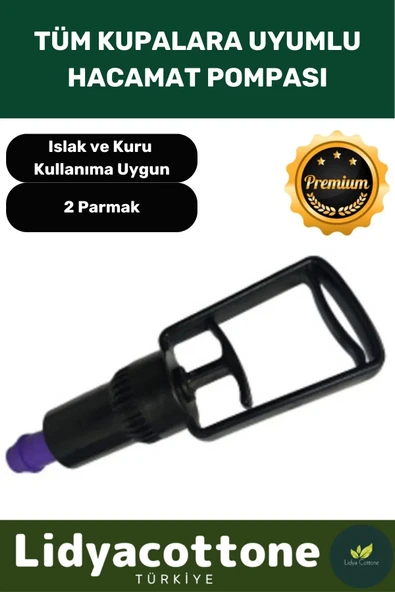 Dayanıklı Hacamat Pompası Özel Üretim Tüm Kupalara Uyumlu 2 Parmak Islak Kuru Kullanıma Uygun ürün görseli 1