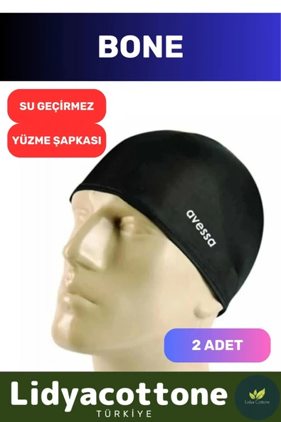 Likralı Silikon Havuz Ve Deniz Yüzücü Deniz Havuz Bonesi Su Geçirmez Yüzme Şapkası 2'li Set ürün görseli 1