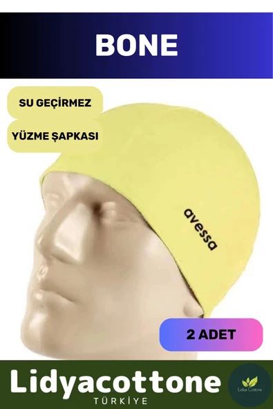 Likralı Silikon Havuz Ve Deniz Yüzücü Deniz Havuz Bonesi Su Geçirmez Yüzme Şapkası 2'li Set ürün görseli 1
