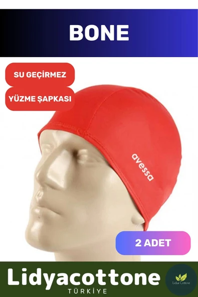 Likralı Silikon Havuz Ve Deniz Yüzücü Deniz Havuz Bonesi Su Geçirmez Yüzme Şapkası 2'li Set ürün görseli 1