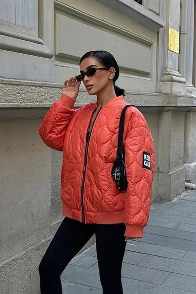 Alisa Oversize Kapitone Bomber Ceket 7058 -08 ürün görseli 1