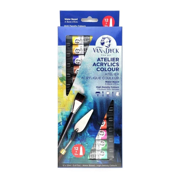 VAN DYCK AKRİLİK BOYA ATELIER 12 ML 12 Lİ SET ürün görseli 1