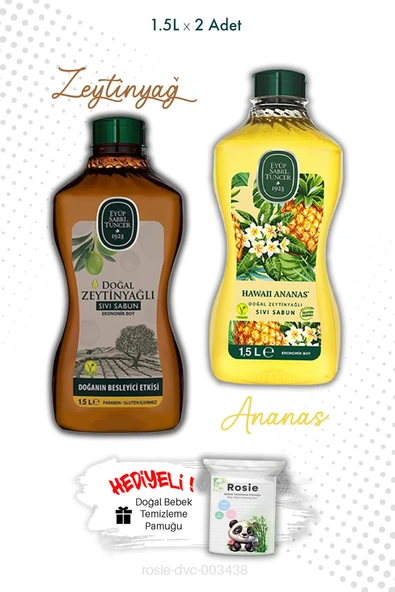 1.5L Sıvı Sabun Zeytinyağlı ve Hawaii Ananas ve ROSIE ürün görseli 1