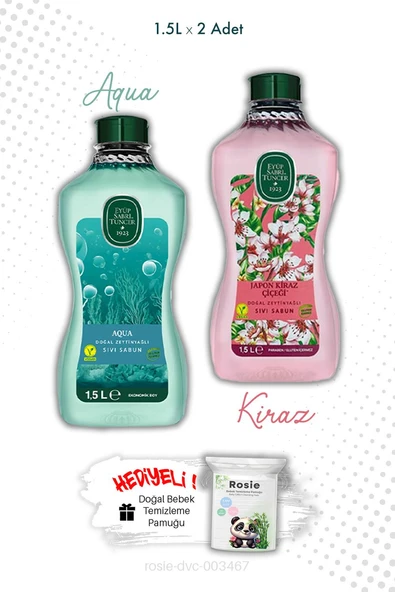 Aqua ve Japon Kiraz Çiçeği Sabun 1.5L  Eyüp Sabri Tuncer ve ROSIE ürün görseli 1