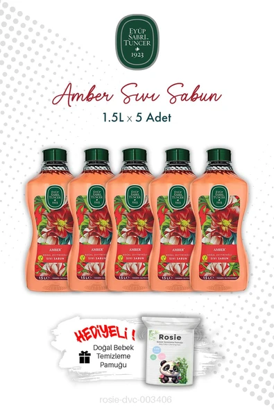Eyüp Sabri Tuncer Amber Sıvı Sabun 1.5L X5 ve ROSIE ürün görseli 1
