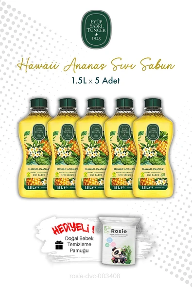Hawaii Ananas 1.5L Sıvı Sabun X 5 ve ROSIE ürün görseli 1