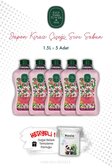 Japon Kiraz Çiçeği X5 1.5L Sıvı Sabun Eyüp Sabri Tuncer ve ROSIE ürün görseli 1