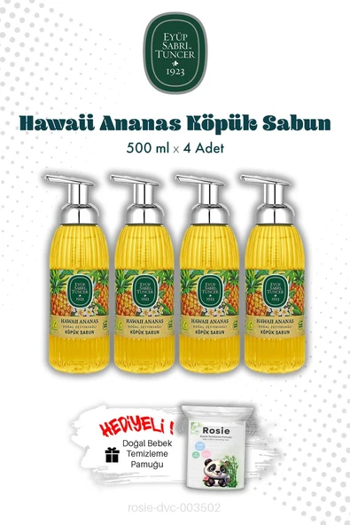 Hawaii Ananas Eyüp Sabri Tuncer Köpük Sabun 500 ML X4 ve ROSIE ürün görseli 1