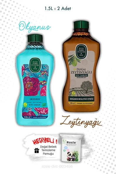1.5L Sıvı Sabun Eyüp Sabri Tuncer Zeytinyağlı ve Okyanus ve ROSIE ürün görseli 1
