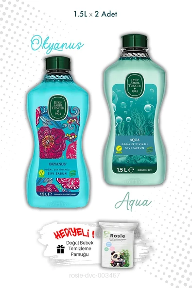 Eyüp Sabri Tuncer Aqua ve Okyanus 1.5L Sıvı Sabun ve ROSIE ürün görseli 1