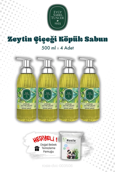 500 ML Ayvalık Zeytin Çiçeği Köpük Sabun X4 ve ROSIE ürün görseli 1