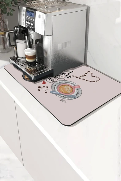 Valerine Life Kahve Makinesi Matı Sıvı Geçirmez Kaymaz Yıkanır Çaycı Çay Espresso Makinesi Pad 35x45cm 27KHD250214 ürün görseli 1