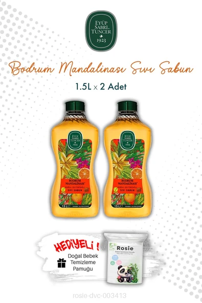 Bodrum Mandalinası 1.5L Sıvı Sabun X2 ve ROSIE ürün görseli 1