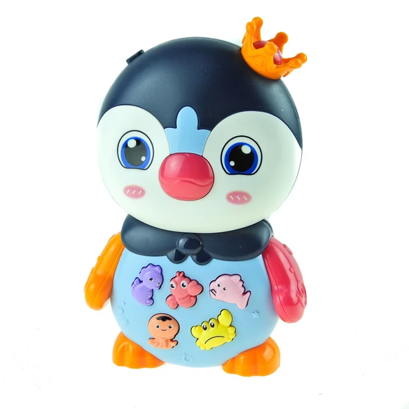 Oyuncak Penguen Işıklı Sesli Sevimli Penguen 16 Cm - Resim 2
