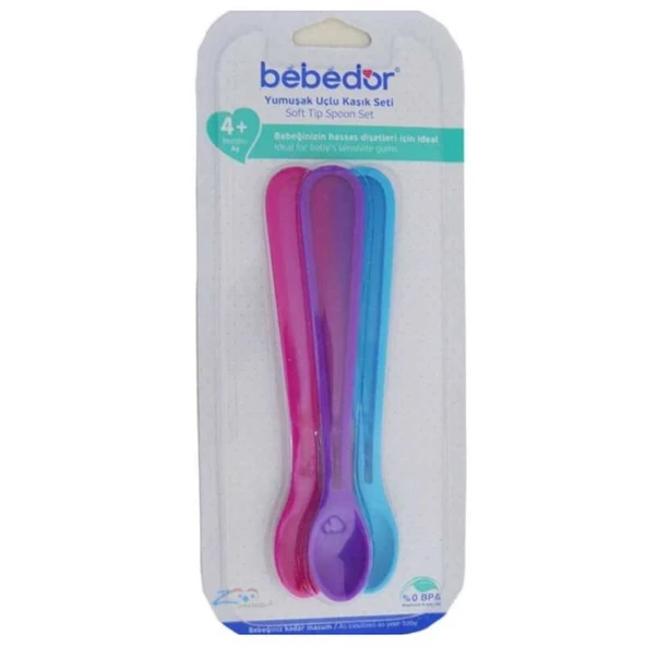 Bebedor 9558 Yumuşak Uçlu Bebek Kaşık Seti ürün görseli 1