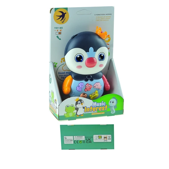 Oyuncak Penguen Işıklı Sesli Sevimli Penguen 16 Cm ürün görseli 1