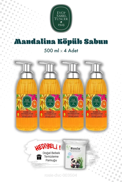 Köpük Sabun Bodrum Mandalinası 500 ML X4 ve ROSIE ürün görseli 1